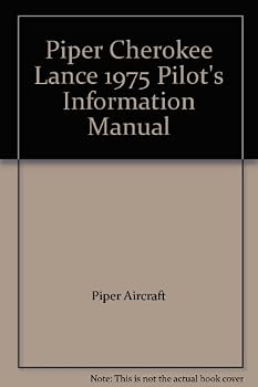 Unknown Binding Piper Cherokee Lance 1975 Pilot's Information Manual Book
