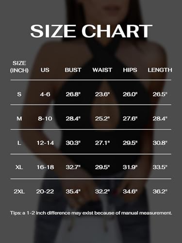 Image of REORIA Butsmooth Women's Trendy Sexy Casual V Neck Double Lined Sleeveless Slimming Going Out Tank Top Bodysuits
