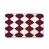 COSY HOMEER Wasseraufnahme Soft Microfaser Shaggy Bad Mat Maschine Waschbare Badematte für Bad Thick Plüsch Rugs für Dusche (Burgund, 50 * 80 cm)