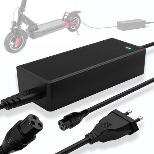 Mezelon 54,6 V 2 A Cargador Patinete Electrico para Smartgyro Speedway, Kugoo M4 / M4 Pro, Hitway H5/H5 Pro, UrbanGlide E-Cross Pro, JOYOR, DC Carga Rápida para 48V Batería Scooter Eléctrico