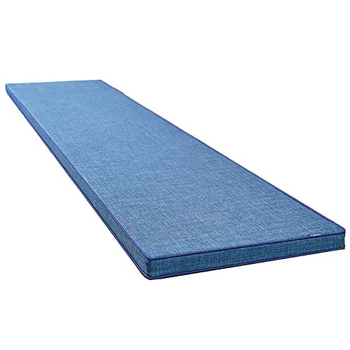 Coussin de banc bleu 120x50cm idéal pour vos déjeuners en terrasse fleurie - 3