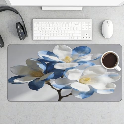 Blue White Kapok Desk Pad Impermeable 30x60cm miniatura 5