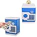FEENM Electronic Password Piggy Bank Fingerprint Password Lock Mini ATM Money Saving Box Toy Electronic Coin Bank Great Gift Toy for Children Kids (Blue-2)