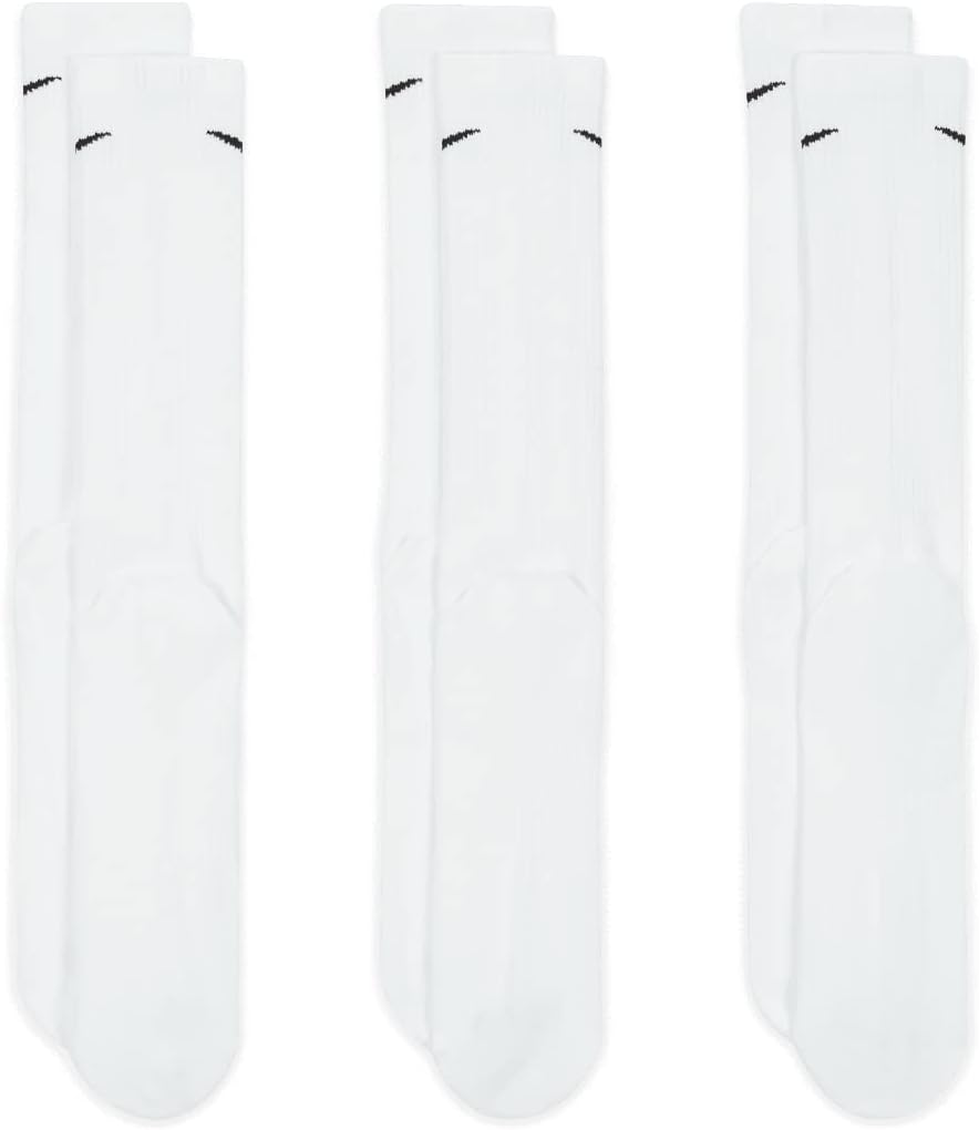 Nike Men's Everyday Plus Lightweight Training Crew Socks (3 Pack) White XL - Image 6