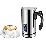 Capacidad: 3.9 oz / 115 ml para espuma de leche, calienta 8.10 oz / 240ml de leche a 65 ℃ / 149 ℉ en menos de 2 min. Leche entera recomendada (contenido de grasa> 3%)