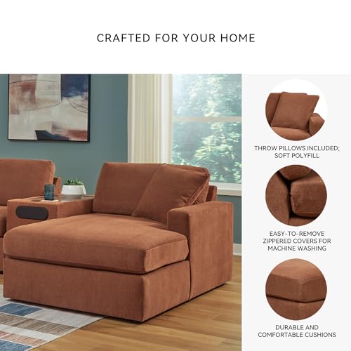Image of Signature Design by Ashley Modular Sectional with Chaise, Built-in Speakers