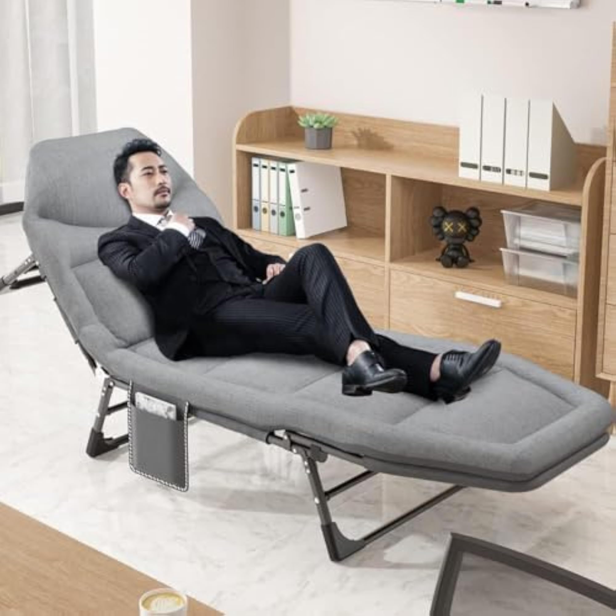 Premium 5-Level Adjustable Folding Lounge Bed