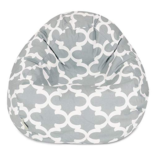 Majestic Home Goods Trellis Classic Bean Bag, Small, Gray