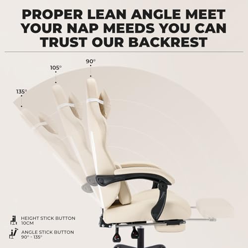 Nionik Gaming Chair Beige thumbnail 6