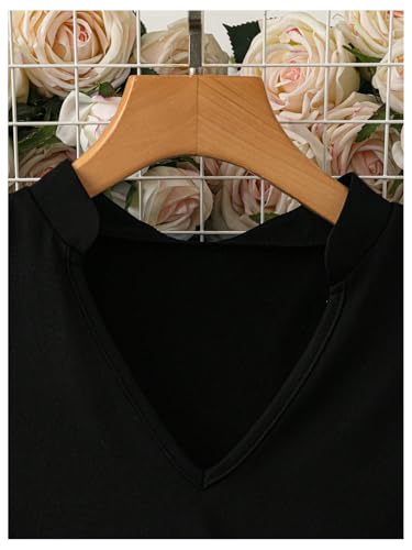 SOLY HUX Women's Plus Size Striped Dress V Neck Ruffle Cap Sleeve A Line Flowy Belted Summer Short Dresses3