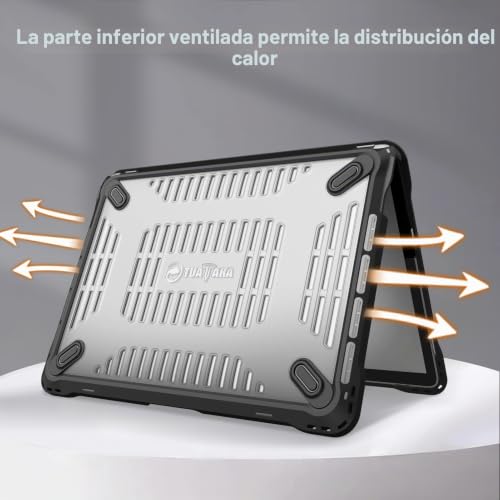 Funda MacBook Pro 13 rígida antiarañazos con acabado mate protector negro Fintie 5