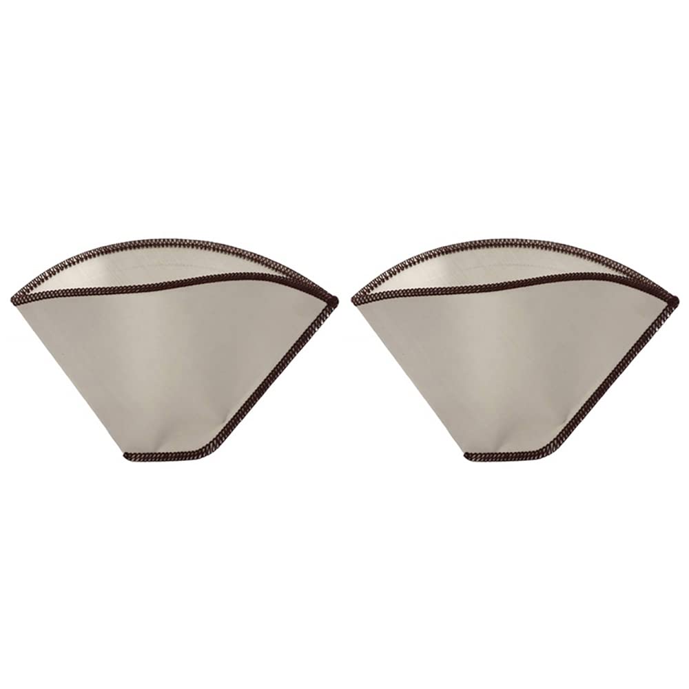 Coffee Filter, 2PCS Permanent Pour Over Coffee Dripper Paperless Drip Cup, Stainless Steel Paperless Drip Cone Coffee Filter for Cups, Mugs, Carafes, Mesh Cone Filter (U-Shape)