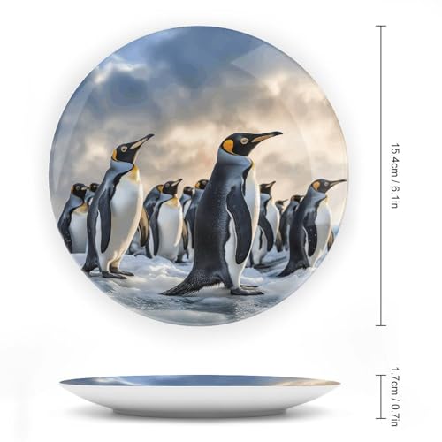 Plato decorativo Sea Penguin Bone China 6 pulgadas miniatura 2