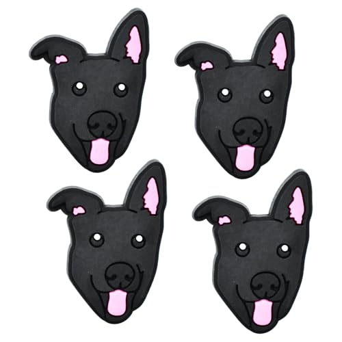 Breloques de berger allemand pour sabots et chaussures de chiot - Lot de 4