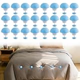 parure couvre lit rideaux Installation et démontage faciles——L'installation de ces pinces pour couette ne nécessite aucun outil. Il vous suffit de glisser la pince le long du bord de la couette, d'insérer l'anneau de fixation et de presser le bouton pour le maintenir en place. Pour le démontage, il suffit de presser à nouveau le bouton et la pince se libère facilement, sans endommager la couette ou les draps. Ce système simplifié permet un gain de temps et d'effort, idéal pour ceux qui changent fréquemment de draps ou qui recherchent une solution rapide pour maintenir leur couette bien en place.