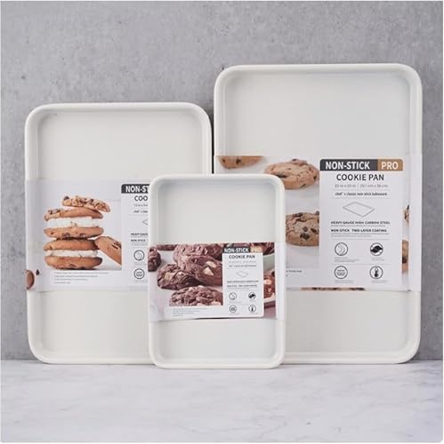 Plaques à biscuits répartition uniforme de la chaleur acier au carbone lot de 3