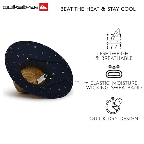 Image of Quiksilver Men's Wide Brim Outdoor Lifeguard Straw Sun Hat