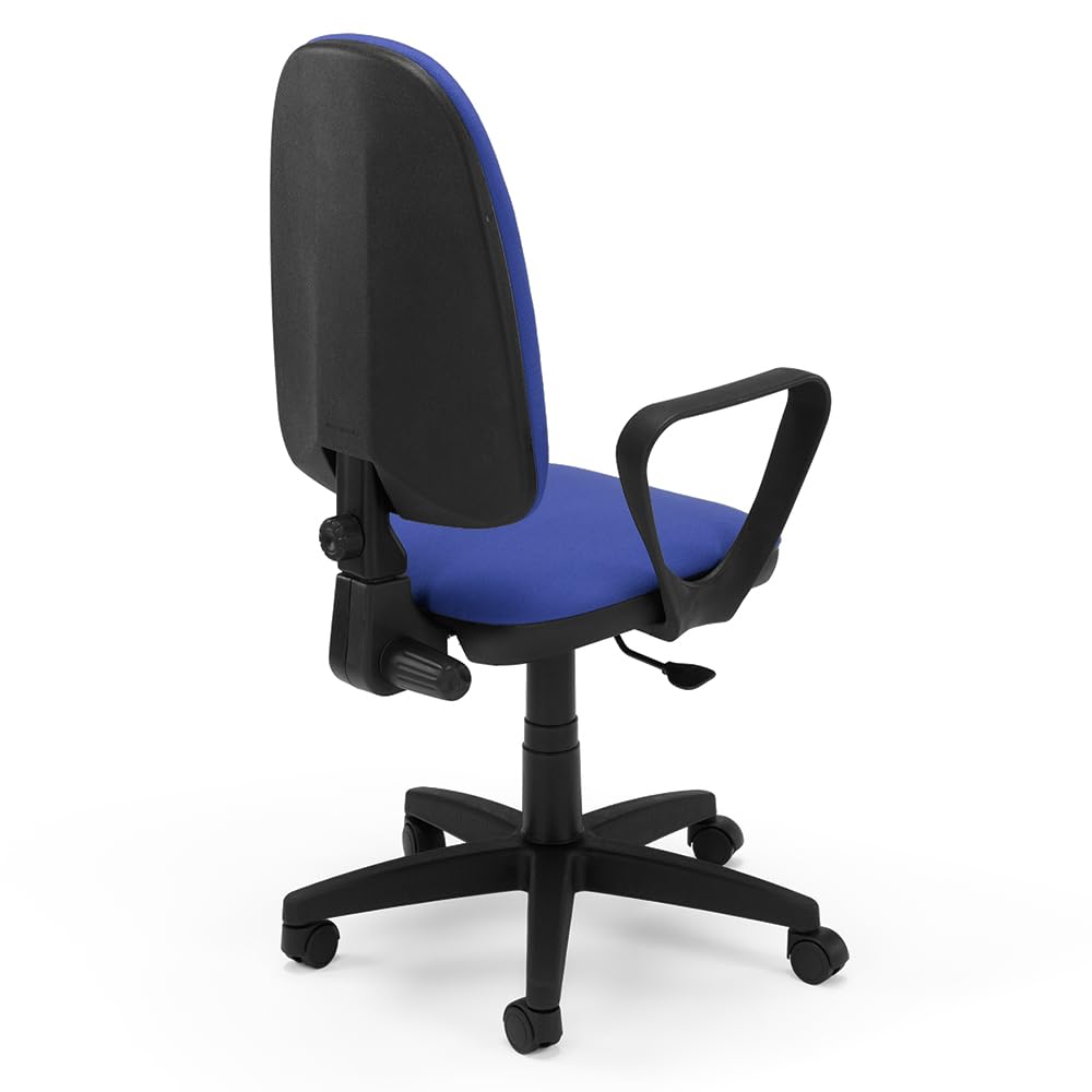 REDÒKASA Sedia Girevole da Ufficio MADE IN ITALY America con schienale alto e seduta imbottita, sistema di elevazione regolabile a gas (Blu)