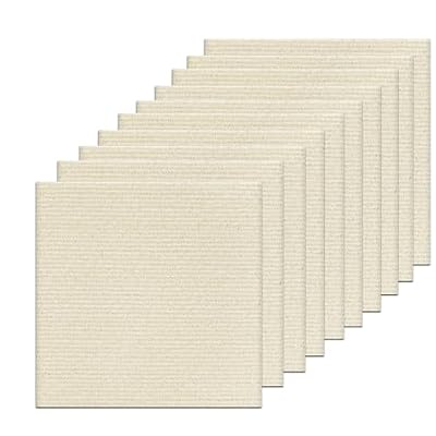 Orgthin Carpet Tiles Peel and Stick, Self Adhesive Carpet Floor Tile 12” x 12”, White Soft Padded Flooring Sticker, Home Decor for Bedroom Living Room Office, 10 Tiles per Box, 10 sq ft per Box