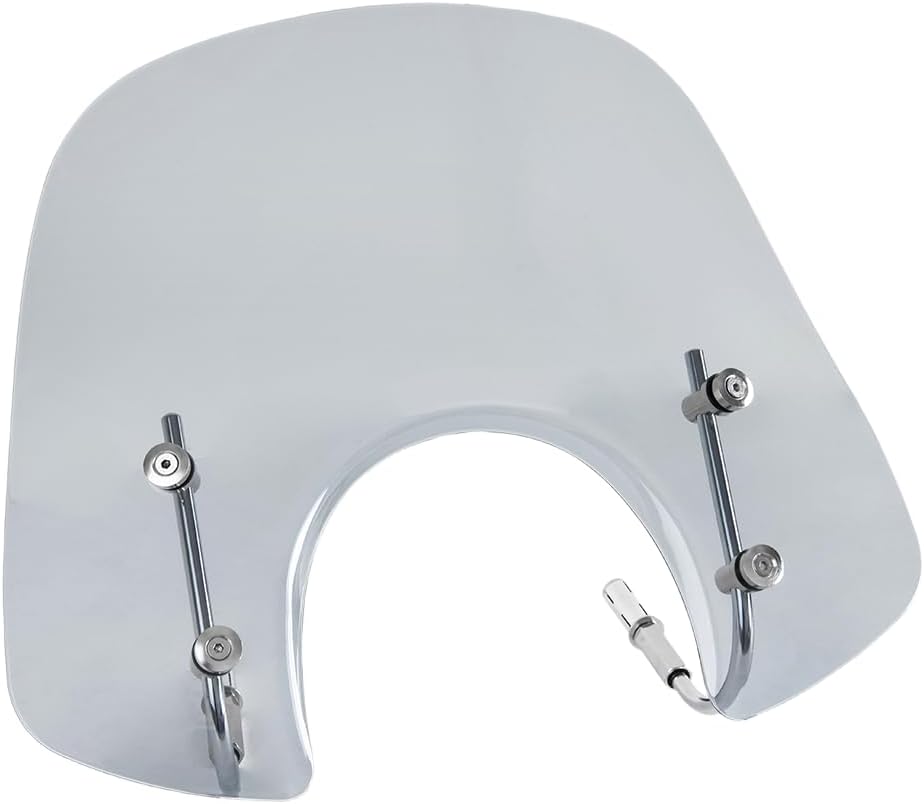 Motorcycle Windshield Windscreen for Piaggio Vespa Primavera 150 GTS 250 300 GTS250 GTS300 2017 2018 2019 Wind Protector Deflector (Light Smoke+Black Bracket)