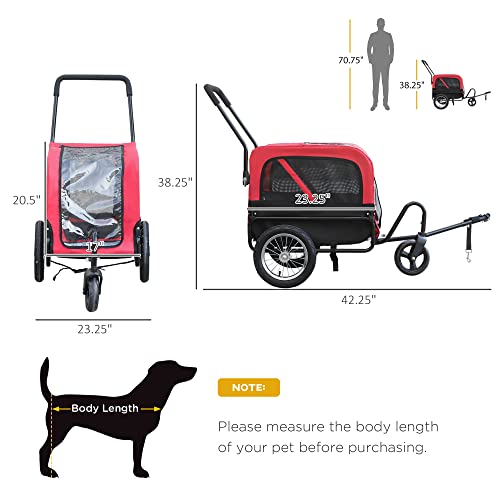 Aosom 2-in-1 Small Dog Bike Trailer and Bike Stroller with Hitch, Bicycle Trailer Sidecar Bike Wagon Cart Carrier… - Image 4