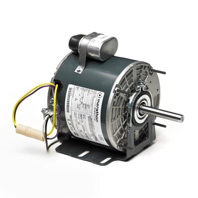 Marathon X302 48Y Frame Totally Enclosed 48A11T199 Unit Heater Motor 1/6 hp, 1075 RPM, 115 VAC, 1 Phase, 1 Speed, Ball Bearing, Permanent Split Capacitor, Resilient Ring Mount