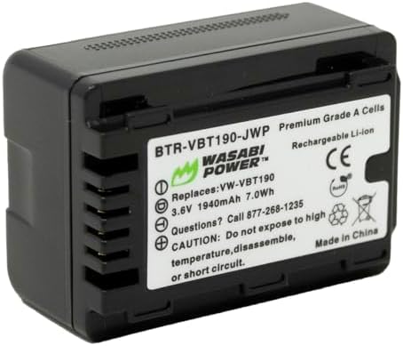 BTBAI VW-VBT380 Battery For VWVBT380 VW-VBT190 HC-V110 V160 V180 W570 W580 W850