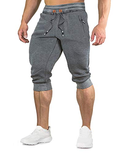EKLENTSON Pantaloni a 3/4 da Uomo, Stile Casual