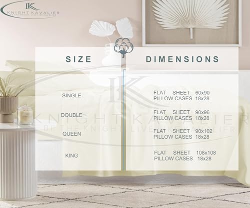 Image of 100% Cotton Premium Queen Size Bedsheet with 2 Pillow Covers | Ultra-Soft, Breathable, Hotel-Quality Fabric | Elegant Collection for Bedroom Decor (Ivory Striped)