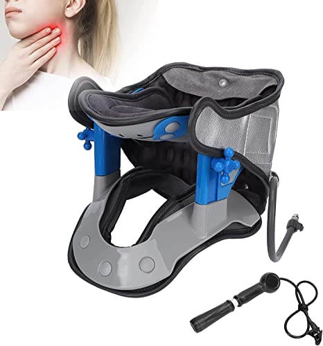 CukUJH Cervical Traction Device, Inflatable Cervical Traction Stretcher Adjustable Neck Stretching Correction Device for Neck Pain