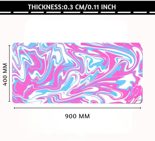 Image of Saco XXL Gaming Mouse Pad for PC - Large Desk Mat 900x400x3mm, Extended Non-Slip Rubber Base, Waterproof Surface, Fluid Design, Big Keyboard Mouse Pad for Office & Home Setup