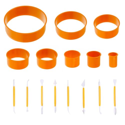 Cortador De Galletas Redondo De 8 Piezas, Cuchillo Para Tallar Para Hornear De 8 Piezas, Cortador De Galletas Redondo, Cortador De Bollos, Juego De Cortadores De Galletas Multiusos