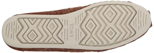 Image of TOMS Women's Alpargata CloudBound Espadrille Loafer Flat, Burnt Orange Rib Knit and Faux Fur, 5.5