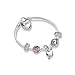 HMKLN Moment de Casserole Original en Argent Sterling 925 Vous êtes tombé en Amour flèche étincelante et Coeur Brin Bracelet Fit Perle Charme Bijoux