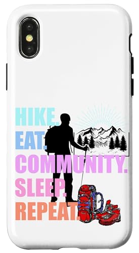 Carcasa para iPhone X/XS Mensaje divertido para senderismo, montañas, senderismo