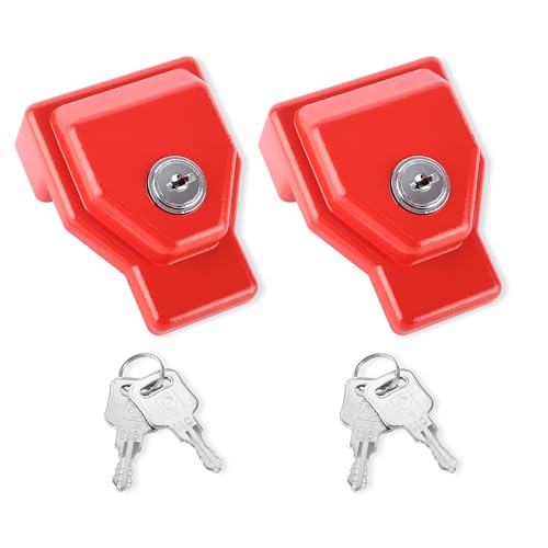 NAKANEKO Glad Hand Lock Heavy Duty Aluminum Without Keyed Alike 2 Pack Air Brake Glad Hand Lock for Tractor Trailer