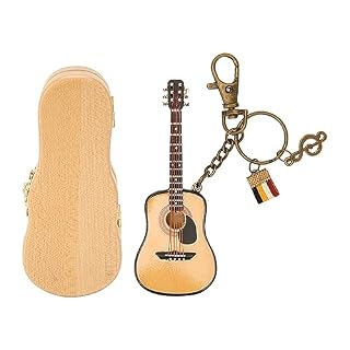 Guitare Miniature en Bois, Fermoir Mousqueton Porte-clés Mini Jouet de Guitare élégant et Simple 3,9 Pouces de Haut pour la Décoration - Les Beatles, Paul McCartney, John Lennon, RIngo Starr, George Harrison Guitare Miniature en Bois, Fermoir Mousqueton Porte-clés Mini Jouet de Guitare élégant et Simple 3,9 Pouces de Haut pour la Décoration – Image 5