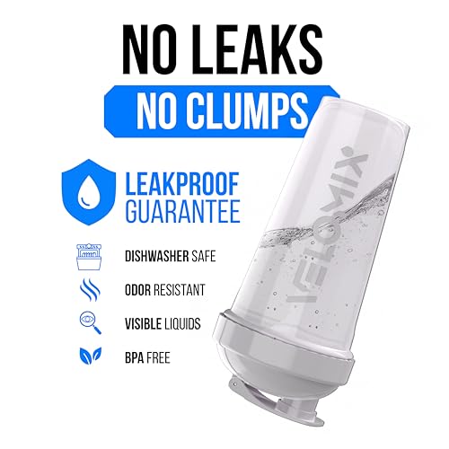 Image of VELOMIX -2 Pack- 28 oz Protein Shaker Bottles for Protein Mixes - 2x Wire Whisk | Leak Proof Shaker Cups for Protein Shakes and Pre Workout | Protein Shaker Bottle Pack (D4) Polar Contrast