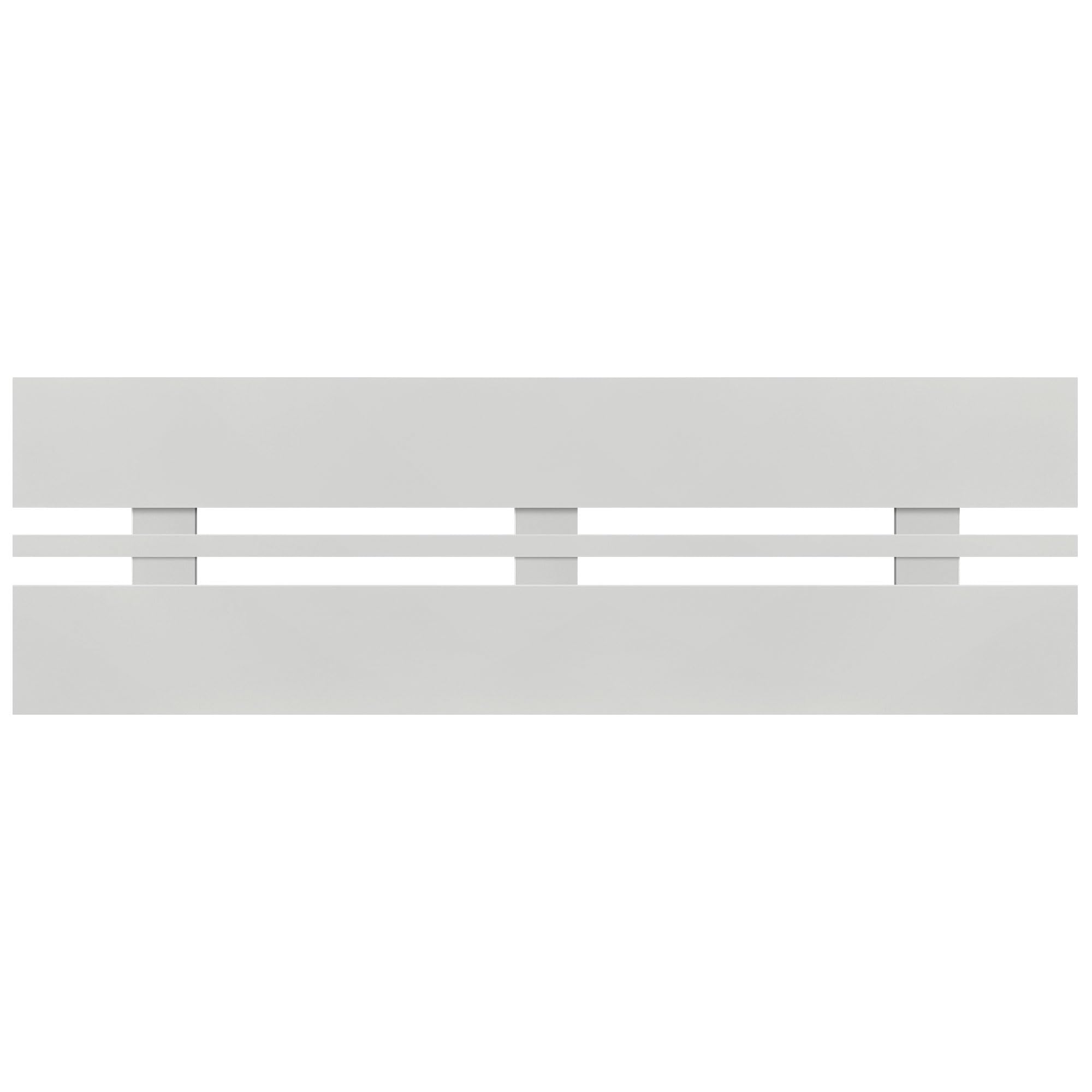 DHOME Tête de Lit en Bois MDF Recyclé Style Horizontal Large pour Lit Type Palette Quincaillerie Incluse (160x46 Horizontal Large, Blanc)