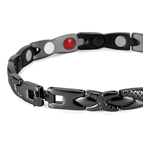 Pulseira Magnética Equilíbrio Para Dor No Corpo - Preta