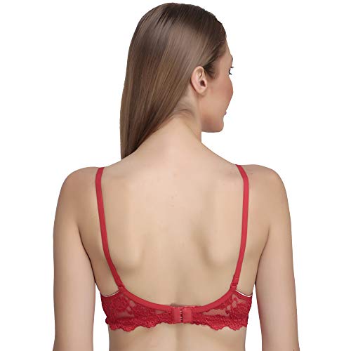 Image of Women Padded Bra - Made of Pure Cotton Full Coverage Non Wired Seamless Pushup Soft Cup for T-Shirt Saree Dress Sports Garment for Daily Use Everyday