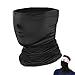 Hurdilen Máscara de Cuello de Verano la Cara Protección Solar - Máscara de Seda de Hielo - Mascarilla Transpirable Anti-UV - Máscara Deportiva al Aire Libre para Hombres y Mujeres(Negro)
