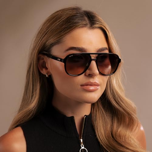 Image of WearMe Pro Chic Retro Oversized Polarized Sunglasses: Statement Aviators for Women