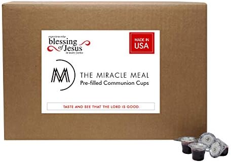 The Miracle Meal Pre-filled Communion Cups and Wafer Set - Box of 1000 - with 100% Trusted Concord Grape Juice & Wafer - Made in the USA - Premium Quality Guaranteed