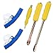 Produktbild HENTEK Reifen Montiereisen Reifenheber Reifen Löffel Tire Spoons Lever Iron Tool Kits 3pcs Reifenheber Montierhebel Werkzeug 2pcs Rad Felge Protektoren Tool Kit für Motorrad Fahrrad Reifen
