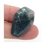CZAOINCU Mini Statua Quarzo Naturale Agata Cristallo Pietre Intagliato Ornamento Decorazioni for la casa Gioielli Collana Fai da Te Raccolta domiciliare (Color : Green Moss Agate, Size : One Size)