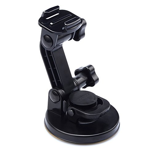 Suptig Suction Cup Mount Compatible for Gopro Hero 9 Hero 8 Hero 7 Hero 6 Hero 5 Hero 4 Hero 3+ Hero 3 Hero 2 Gopro Max Hero+ Hero Session And Other Action Cameras (Black)