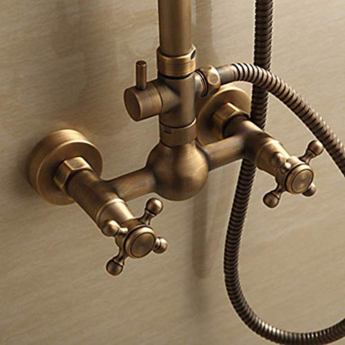 Ensemble de douche en cuivre complet NMDCDH avec robinet antique robuste - 3