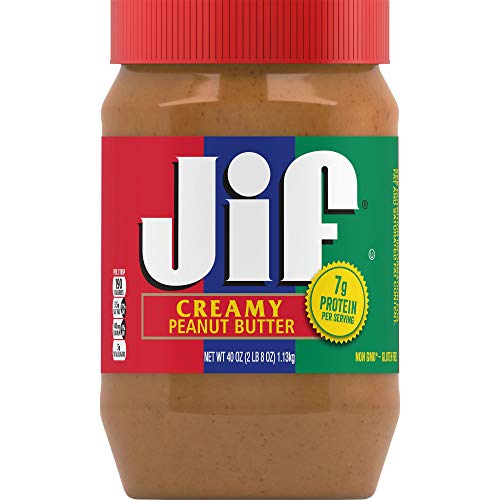 Jif Creamy Peanut Butter, 40 Ounces, 7g (7% DV) of Protein per Serving, Smooth, Creamy Texture, No Stir Peanut Butter