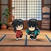 10-Piece Demon Swordsman Pilars Cute Mini Figurine Cake Topers Set Ideal for Birthday Anniversary Valentines Day Decoration Desk Computer Bookshelf 2" in - Image 3